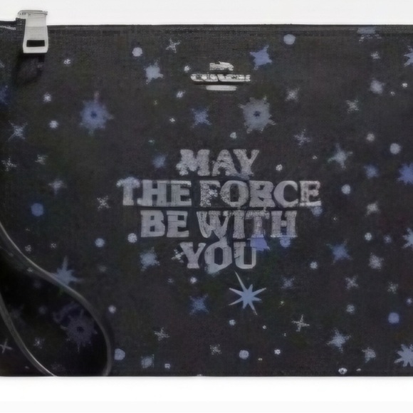 Coach Black with Blue Star Wars wristlet may the force be with you - Picture 4 of 4